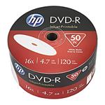 HP DVD-R, DME00070WIP-3, 50-pack, 4.7GB, 16x, 12cm, bulk, Printable, pre archiváciu dát