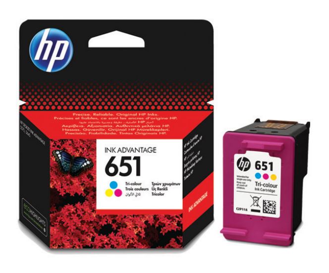 HP originál ink C2P11AE, HP 651, tri-colour, 300str., HP DeskJet IA 5645, 5575, Officejet 202,252 M C2P11AE#BHK