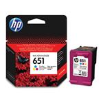 HP originál ink C2P11AE, HP 651, tri-colour, 300str., HP DeskJet IA 5645, 5575, Officejet 202,252 M