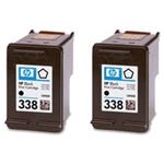 HP originál ink CB331EE, No.338, black, 900 (2x450)s, 2x11ml, HP 2-Pack, C8765EE, PSC-1610, OJ-6210