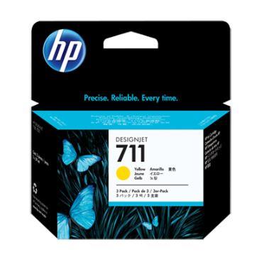 HP originál ink CZ136A, HP 711, yellow, 3x29ml, 3ks, HP DesignJet T120, T520