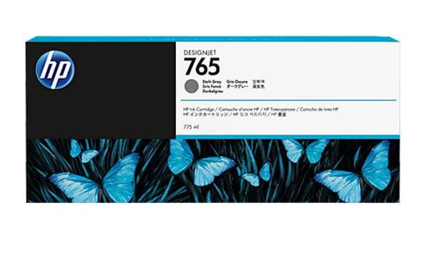 HP originál ink F9J54A, No.765, dark gray, 775ml, HP DesignJet T7200 Production Printer