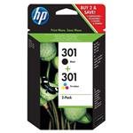 HP originál ink N9J72AE, black/color, 190/165str., HP 301, HP Deskjet 1510, 3055A, Officejet 2622