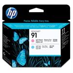 HP originál tlačová hlava C9462A, No.91, light cyan/light magenta, HP DesignJet Z6100