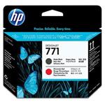 HP originál tlačová hlava CE017A, HP 771, matte black/chromatic red CE017A