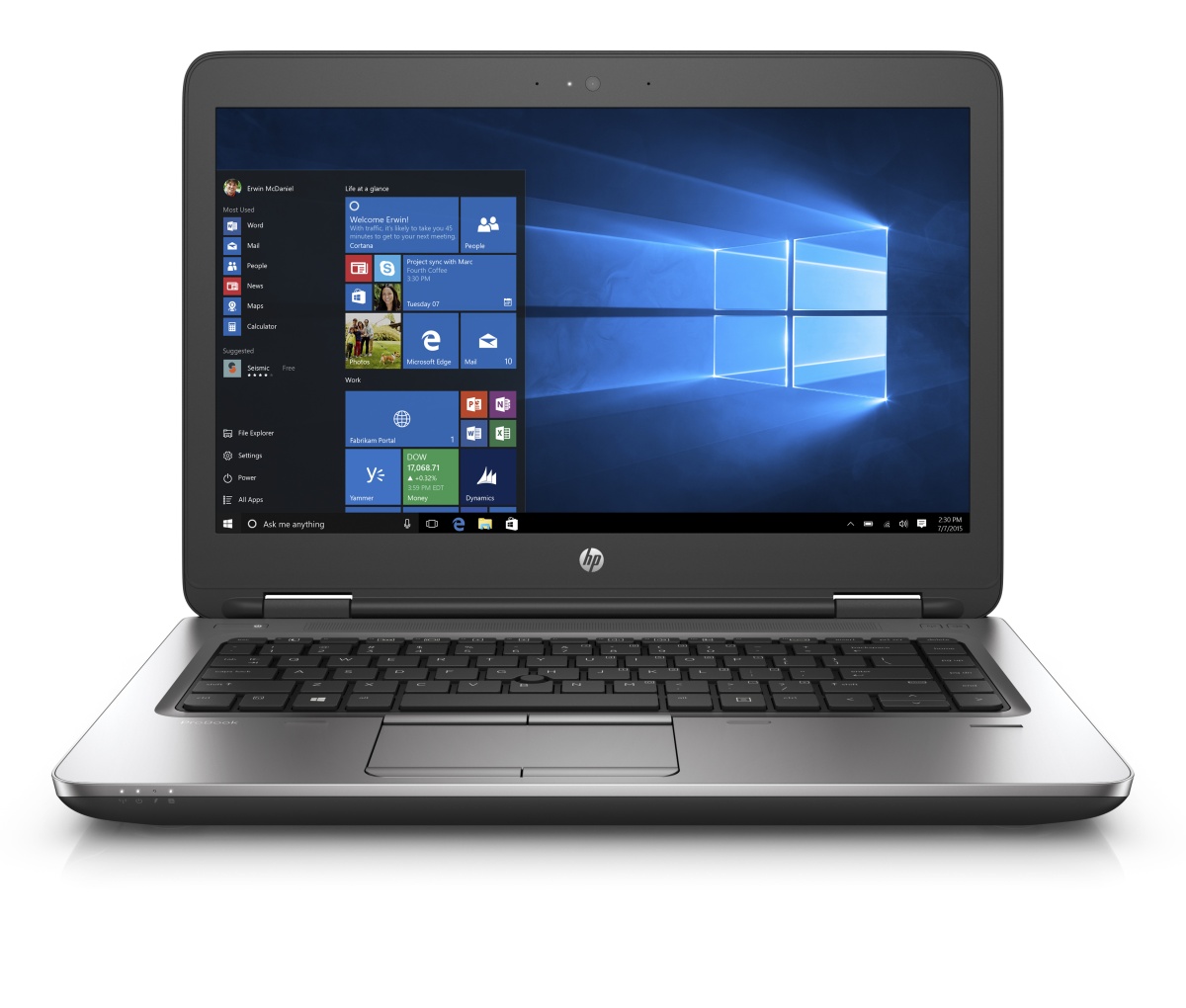 HP ProBook 645 G2, A10-8700B, 14 HD, 4GB, 500GB, DVDRW, ac, BT, FpR, backlit keyb, W7Pro T9E09AW#BCM