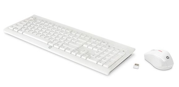 HP Sada klávesnica HP C2710, AAA, klasická, biela, bezdrôtová, CZ, s bezdrôtovou optickou myšou M7P30AA#AKB
