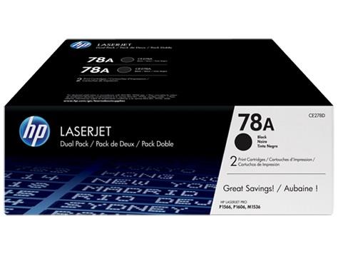 HP tisková kazeta černá, CE278AD - 2 pack