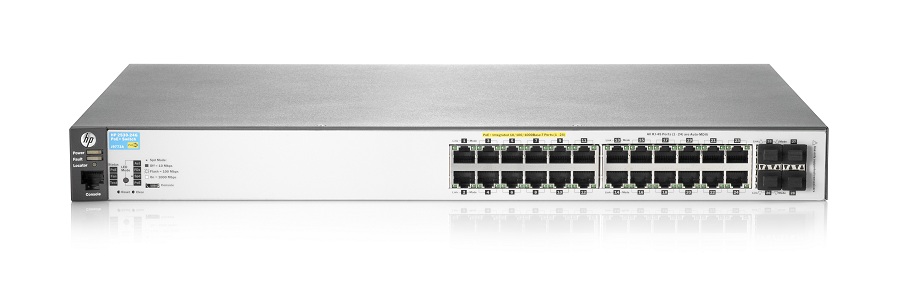 HPE Aruba 2530-24G-PoE+ - Přepínač - řízený - 24 x 10/100/1000 (PoE+) + 4 x gigabitů SFP - desktop, J9773A