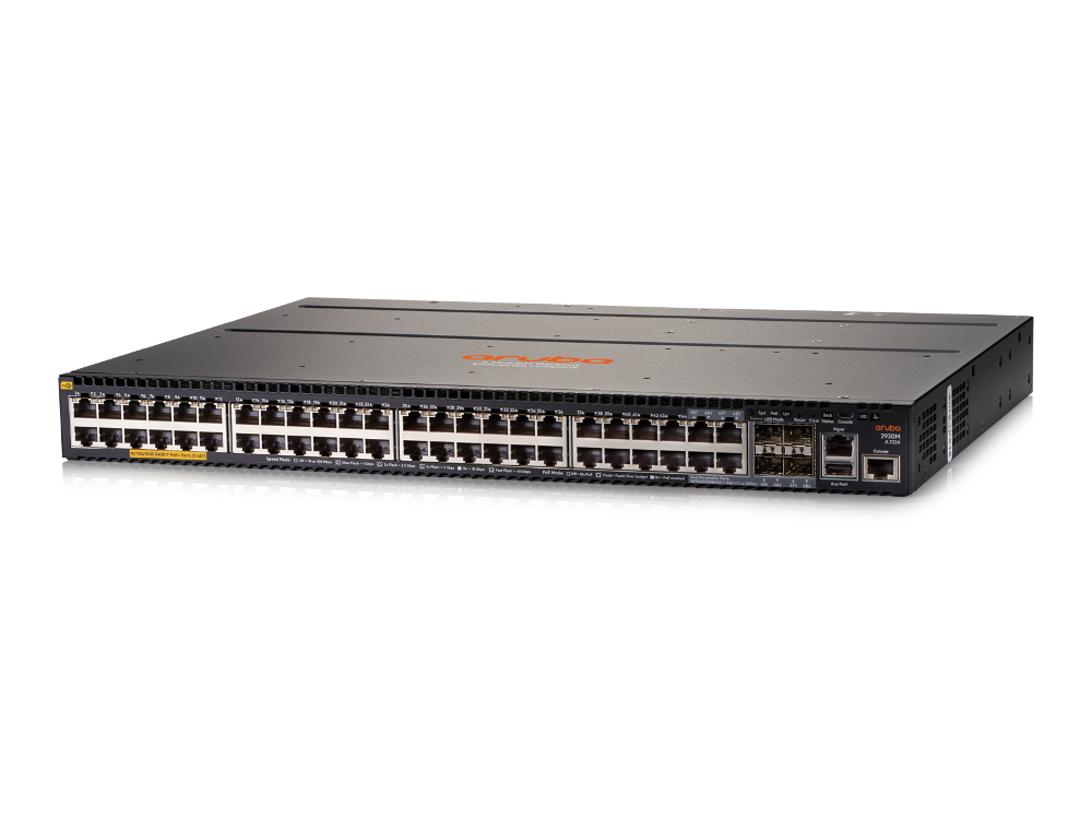 HPE Aruba 2930M 48G POE+ 1-Slot - Přepínač - L3 - řízený - 44 x 10/100/1000 (PoE+) + 4 x kombinace JL322A
