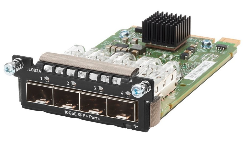 HPE Aruba - Expanzní modul - 10 Gigabit SFP+ x 4 - pro HPE Aruba 2930M 24, 3810M 16SFP+, 3810M 24G, JL083A