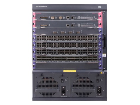 HPE FlexNetwork 7506 Switch with 2x2.4Tbps Fabric and Main Processing Unit - Přepínač - řízený - 8 JH332A