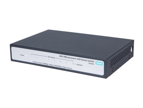 HPE OfficeConnect 1420 8G - Přepínač - neřízený - 8 x 10/100/1000 - desktop JH329A
