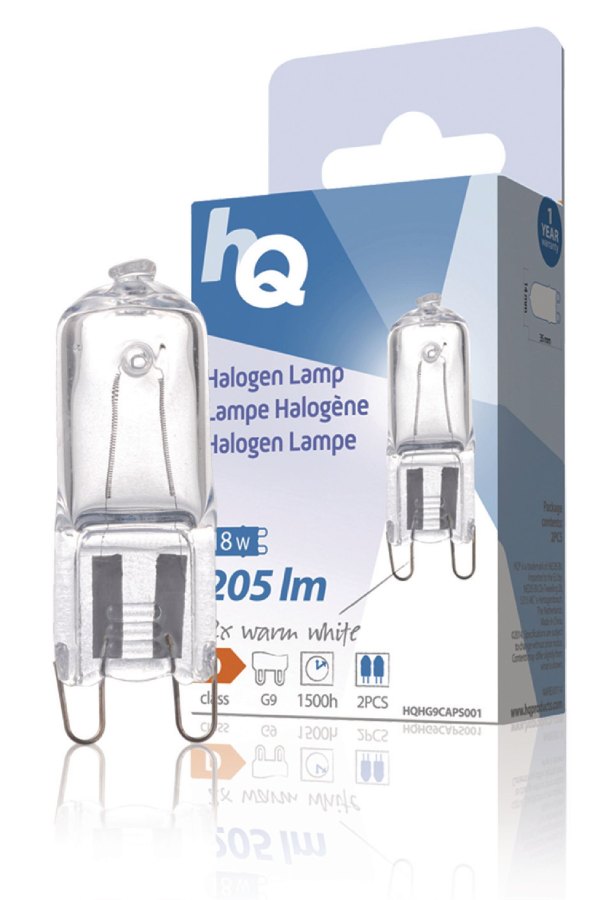 HQ HQHG9CAPS001 - Halogenová žárovka G9 Kapsle 18 W 205 lm 2800 K