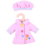 Hračka Bigjigs Toys Ružový kabátik s čiapočkou pre bábiku 28 cm BJD528