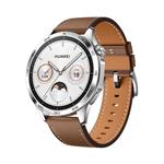 Huawei Watch GT 4/46mm/Silver/Elegant Band/Brown Phoinix-B19L