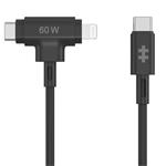 Hyper kábel HyperJuice USB-C/Lightning Hybrid Silicone Cable 1.5m - Black HJ4010BKGL