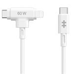 Hyper kábel HyperJuice USB-C/Lightning Hybrid Silicone Cable 1.5m - White HJ4010WHGL