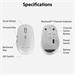 Hyper myš HyperSpace Bluetooth Mouse - White HS2100GL