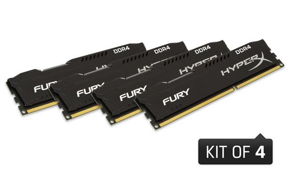 HyperX Fury 4x16GB 2400MHz DDR4 CL15 DIMM, čierny HX424C15FBK4/64