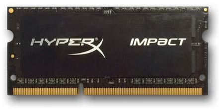 HyperX Impact Black Series - DDR3L - 8 GB - SO-DIMM 204-pin - 1600 MHz / PC3L-12800 - CL9 - 1.35 / HX316LS9IB/8