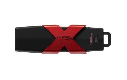 HyperX Savage - Jednotka USB flash - 128 GB - USB 3.1 - černá, červená metalíza HXS3/128GB