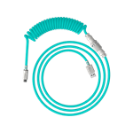 HyperX USB-C spirálový kabel světle zeleno-bílý 6J681AA