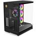 HYTE skříň Y50 ARGB Pitch Black / panoramatické sklo / dvě komory / 4x ARGB fan / bez zdroje / 1x USB- CS-HYTE-Y50RGB-BB