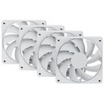 HYTE ventilátor 120mm PWM / barva Snow White / 1500rpm / 72CFM / ABS / 4-pin / sada 4x ventilátor FAN-HYTE-FA12-WW-4 
