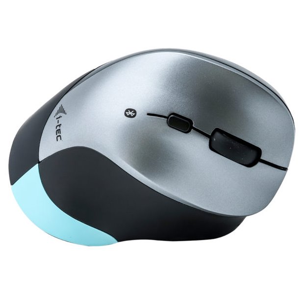 i-tec Bluetooth Ergonomic Optical Mouse BlueTouch 245, 6 tlačítek, citlivost senzoru 1000/1600 DPI MWBT245