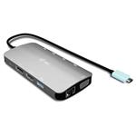 i-tec dokovací stanice USB-C Metal Nano 3x Display (DP, HDMI and VGA) Power Delivery 100 W C31NANOTRIDOCKPD