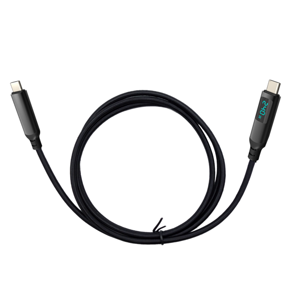 i-tec Thunderbolt 4/USB4 Class Pro Cable 240W with LCD (40 Gbps, 150 cm) TB4CBL150CMPRO