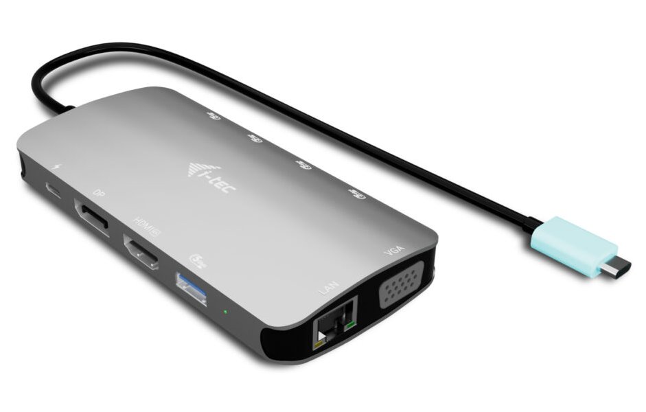 i-tec USB-C Metal Nano 3x Display (DP, HDMI and VGA) Docking Station, Power Delivery 100 W C31NANOTRIDOCKPD