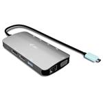 i-tec USB-C Metal Nano 3x Display (DP, HDMI and VGA) Docking Station, Power Delivery 100 W C31NANOTRIDOCKPD