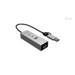 i-tec USB-C/USB-A Metal HUB 3 (2x USB-C, 1x USB-A) Port + 2.5GLAN CAMETALG325HUB