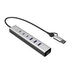 i-tec USB-C/USB-A Metal HUB 6 port (3x USB-C, 3x USB-A), LAN, Power Delivery 85W CAHUBMETAL6LANPD