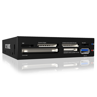 Icy Box 3.5'' čítačka kariet s multiport panelom, 60 podporovaných typov, USB3.0 IB-865-B