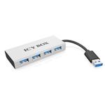 Icy Box 4xPort USB 3.0 Hub, Silver IB-AC6104