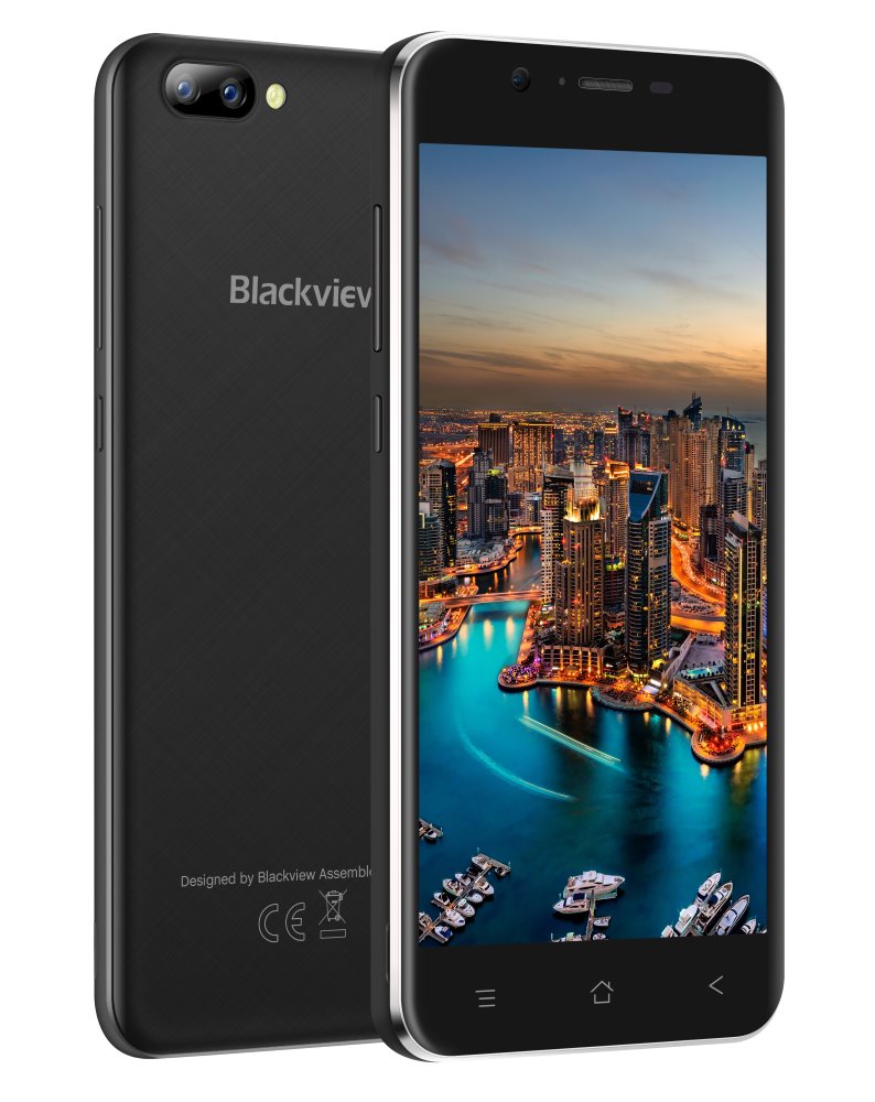 iGET Blackview GA7 - Black 5" IPS 1280x720, QuadCore, Dual SIM, 1GB+8GB,8 MPx+5 MPx, 3G, Android 7 GA7 Black