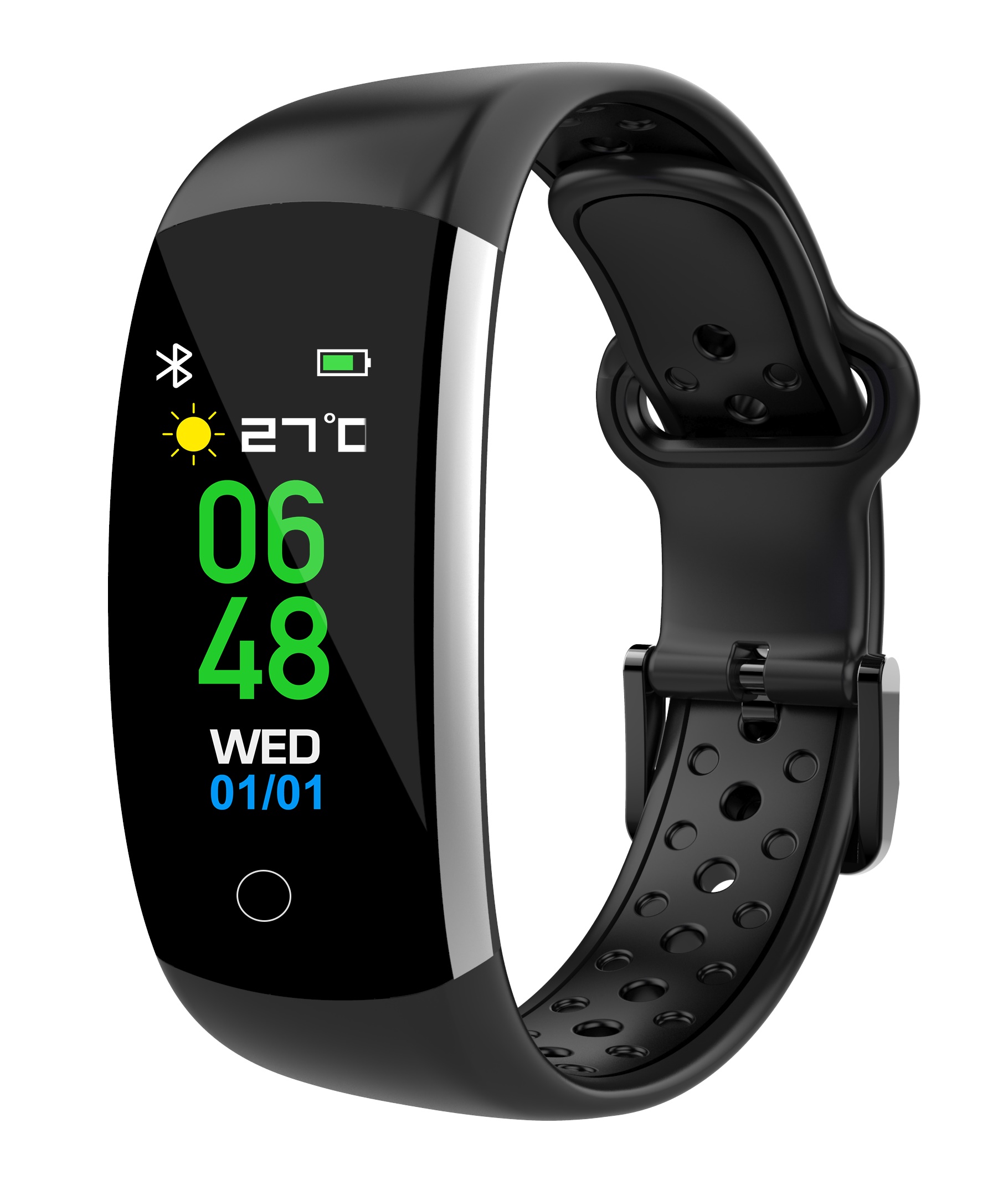 iGET FIT F2 Black - chytrý náramek, IP68, Multisport, LCD, 90mAh, Find Watch