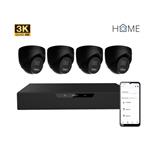 iGET HOME N85P4 - kamerový NVR PoE set 3K rozlišení, 8CH NVR + 4x kamera se zvukem, IR a LED 75020821