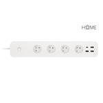 iGET HOME Power 4 USB - WiFi chytrá prodlužka 4x 230V + 4x USB, samostatná, měření spotřeby, 3680W