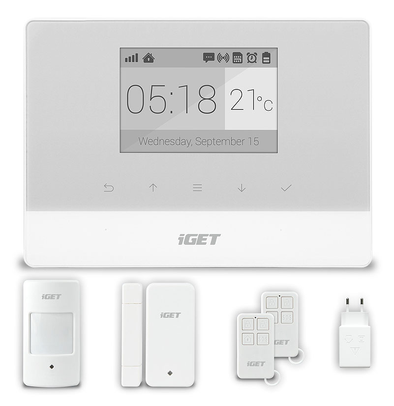 iGET SECURITY M3 - Domovní GSM Alarm, set