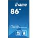 iiyama ProLite LH8675UHS-B1AG - 86" Třída úhlopříčky (85.6" zobrazitelný) displej LCD s LED podsvíc