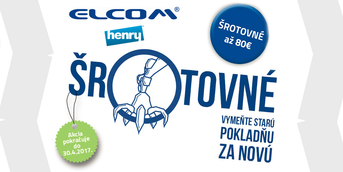 Akcia ŠROTOVNÉ na pokladnice Elcom – pridajte sa k množstvu spokojným zákazníkom Akcia ŠROTOVNÉ na pokladnice Elcom – pridajte sa k množstvu spokojným zákazníkom