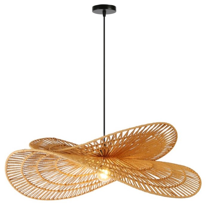 IMMAX BOHO MARIPOSA designové závěsné svítidlo, D80cm, E27, přírodní juta 08266L