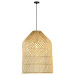IMMAX BOHO PELO designové závěsné svítidlo, D35cm, E27, přírodní ratan 08259L