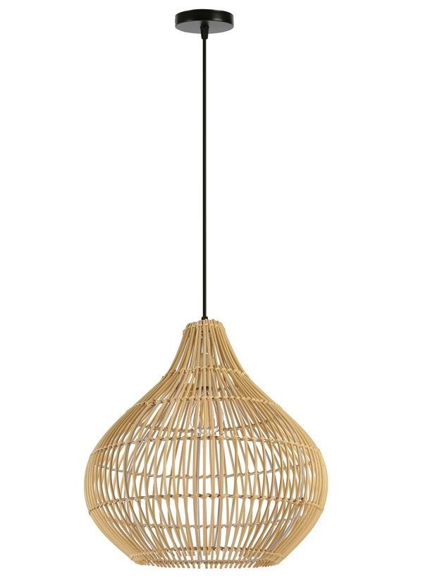 IMMAX BOHO PELO designové závěsné svítidlo, D40cm, E27, přírodní ratan 08257L