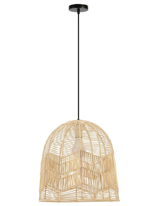 IMMAX BOHO PELO designové závěsné svítidlo, D40cm, E27, přírodní ratan 08262L