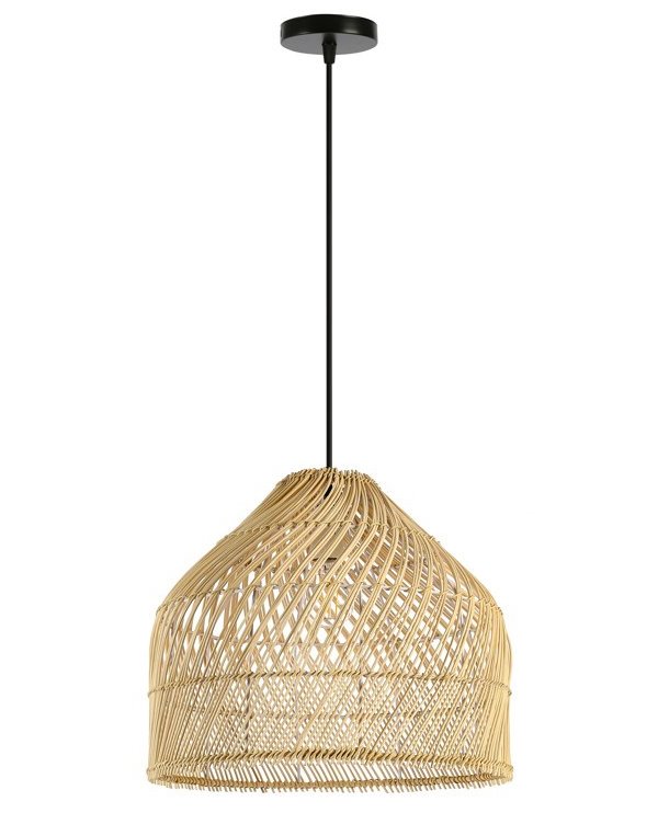 IMMAX BOHO PELO designové závěsné svítidlo, D40cm, E27, přírodní ratan 08264L